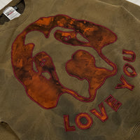 BUBBA LOVE APPLIQUÉ CREWNECK - SUNDRIED [MEDIUM]